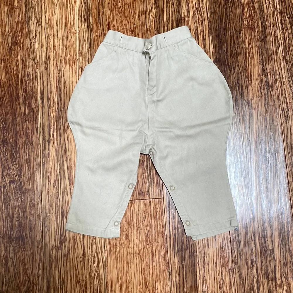Vintage baby boy khaki snap leg pants size XL